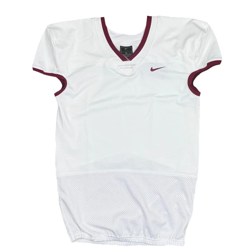 Nike Team Vapor Untouchable Jersey Men's XL White Maroon Vented AO4800 NWT